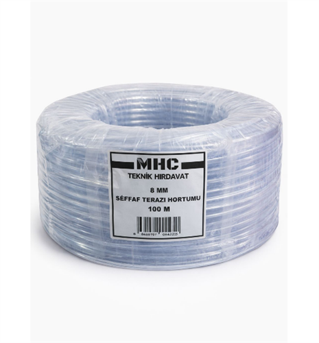 MHC 8 MM ŞEFFAF TERAZİ HORTUM 100 metre